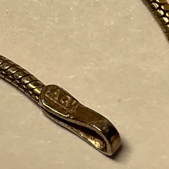 AGI Italian Sterling Silver Snake 🐍 Chain / Necklace. 18 inches long - Picture 5 of 7